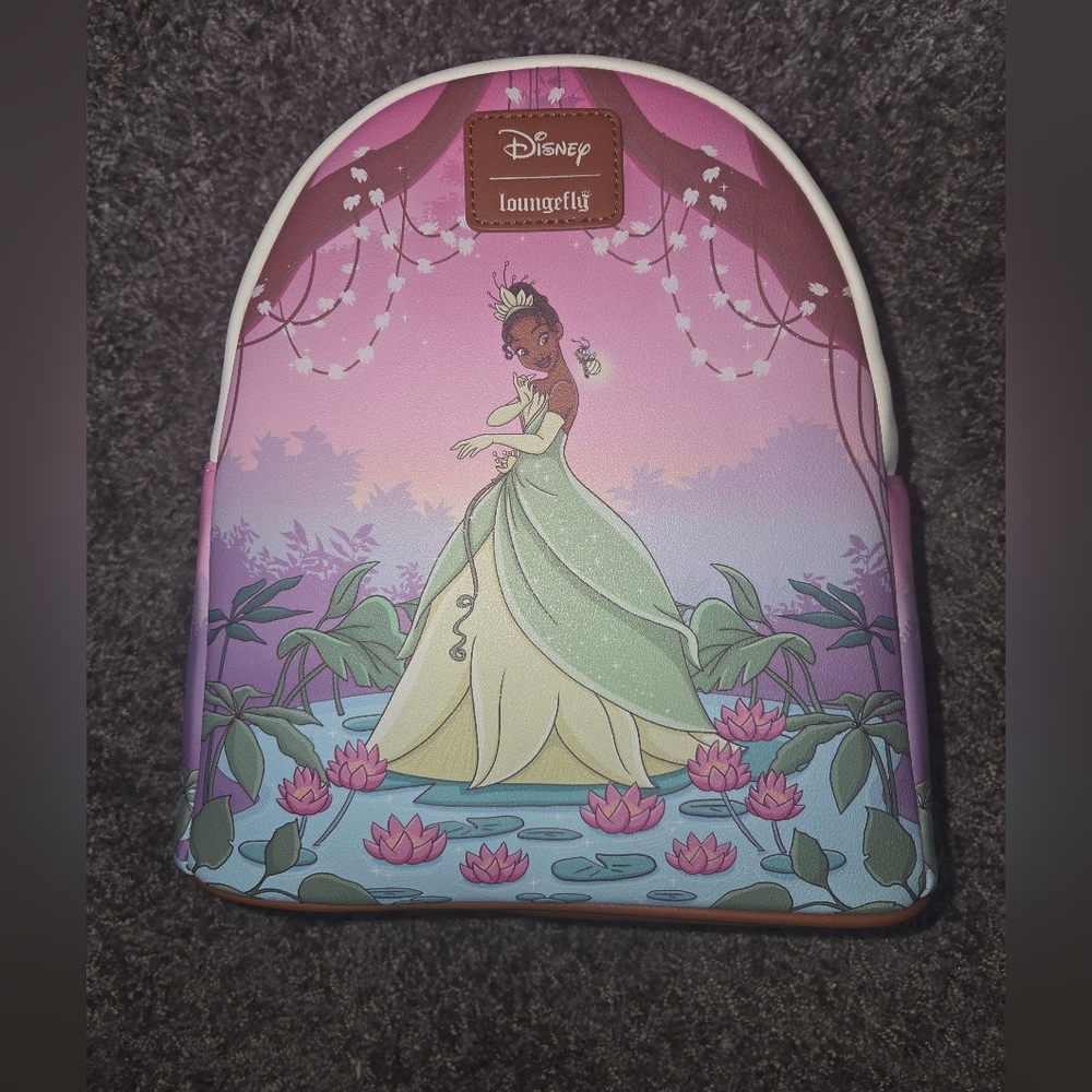 Loungefly Disney Princess Pink and Green Backpack